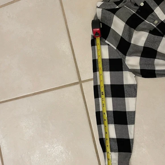 Gap black/white plaid flannel dress. Size S. - Picture 5 of 8
